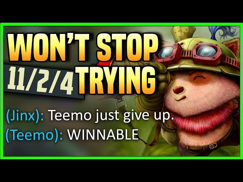 Is Winning This Game Impossible? Perfect Game On Teemo Top - League of Legends