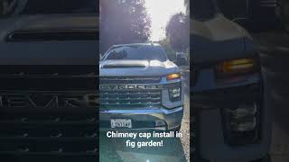 Double chimney cap installation in fig garden area in Fresno ca. LintSweep.com