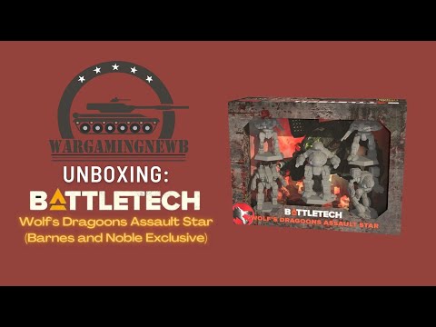 Unboxing Catalyst Games Battletech Wolf's Dragoons Assault Star (Barnes and Noble) [Unboxing]