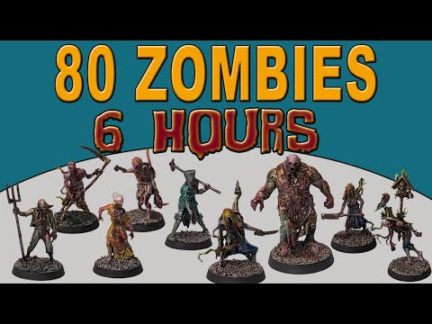 Speed Painting 80 Zombies in 6 Hours!