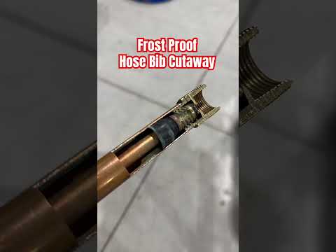 See how a frost proof hose faucet works in this cutaway