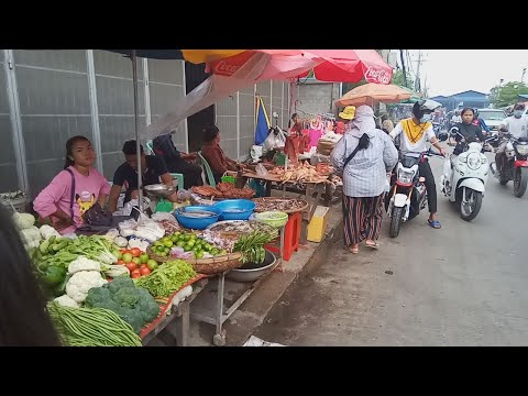 A Small Market Along The Way To Bories Chibmong, Market Food,And Aeon Mall Food View