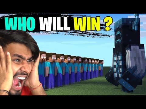 Insane Gaming Battle: 1 Warden vs Herobrine's Horde | Hindi Minecraft Madness