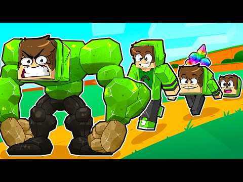 I BECAME a BLOCK and EVOLVED until I became LEGENDARY in Minecraft!