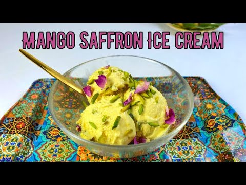 Mango Saffron Ice cream Recipe | Homemade Easy Ice cream