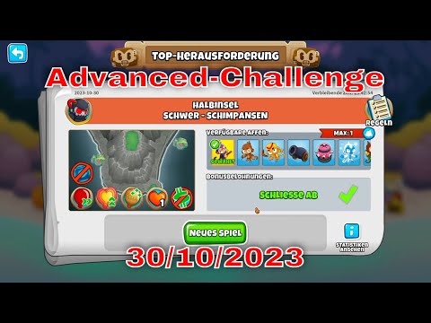 BTD6 Top Herausforderung 30.10.2023 | bloonstd6 - Advanced Challenge  -  fl0Sc's ceramication