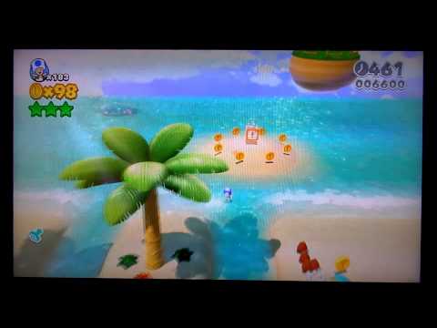 [Super Mario 3D World] World 5-1 Sunshine Seaside Speedrun in 98 seconds