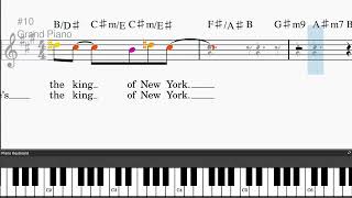King Of New York by Alan Menken - Easy piano tutorials with leadsheet and chords