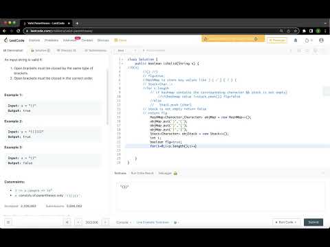 Is Valid Parenthesis String Leetcode Coding Question Solution In Java Sde Interview Question
