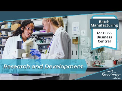 See video Business Central for Batch Manufacturing: Research and Development