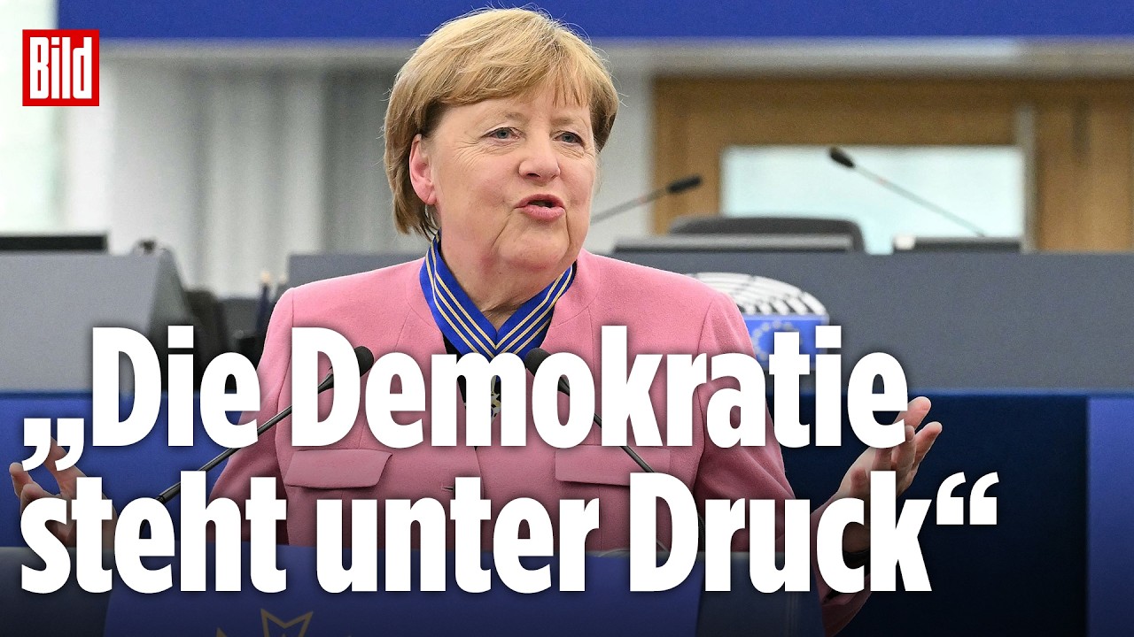 Große Ehre: Altkanzlerin Angela Merkel erhält den europäischen Verdienstorden