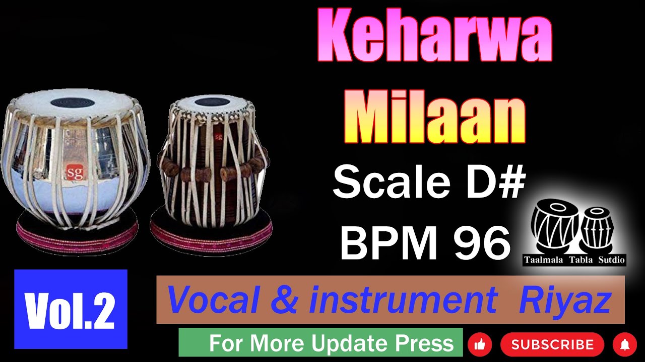 Tabla Loops Keharwa Milan BPM 96 Scale D# Taalmala Tabla Studio