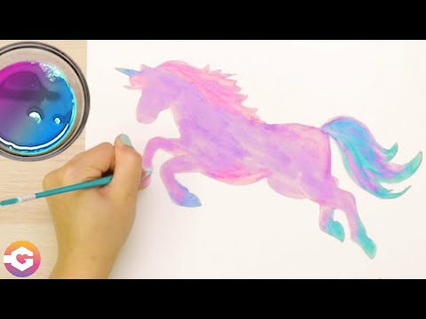 How to Draw & Paint a Color Changing Unicorn Using...