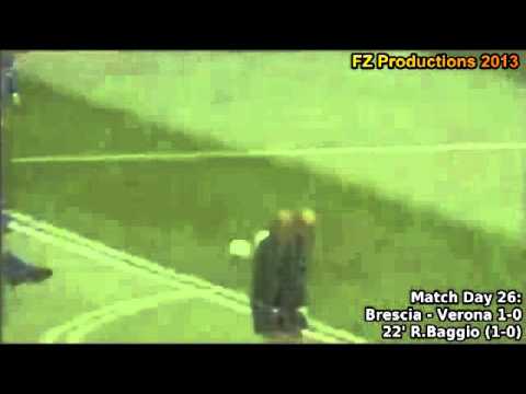 Serie A 2000-2001, day 26 Brescia - Verona 1-0 (R.Baggio goal)