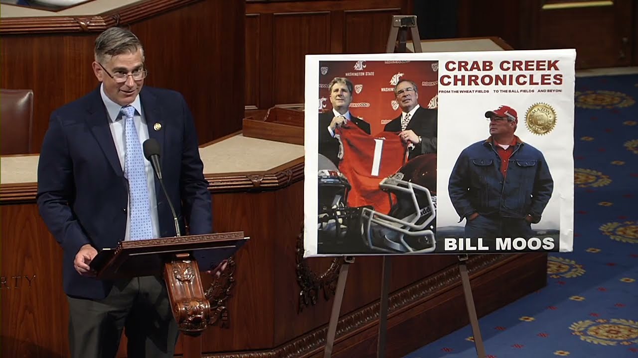 Video: Baumgartner honors Bill Moos and new memoir The Crab Creek Chronicles on House floor