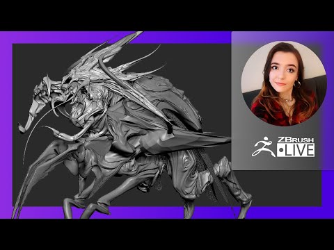 Creature & Character Concept Sculpting - Ashley A. Adams "A_Cubed" - ZBrush 2021.6