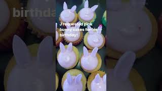 Bunny cakes! うさぎちゃんケーキ🐰#cupcakes #bunnycake #うさぎケーキ