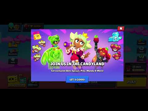 New Brawler Mandy Unlocked | Free skins | Brawl Stars Season 16! - #Candyland