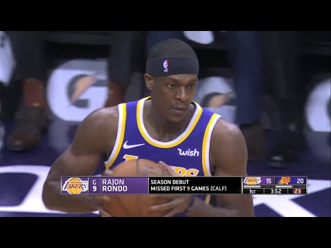 Rajon Rondo SEASON DEBUT Full Highlights vs Suns | 5 Pts, 6 Rebs, 7 Asts | 11.12.2019 |