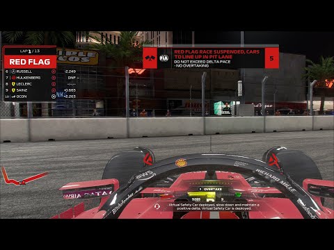 First ever Red Flag on the F1 23 Game
