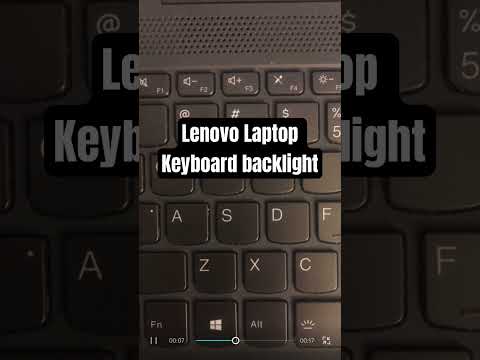 How to turn on Lenovo Laptop Keyboard backlight