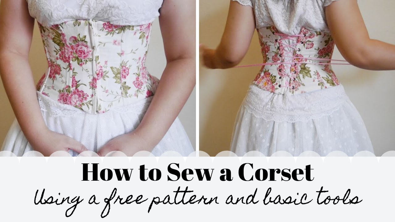 Beginner's Corset-Making Tutorial - Free Pattern | Underbust Corset with Zipper Front