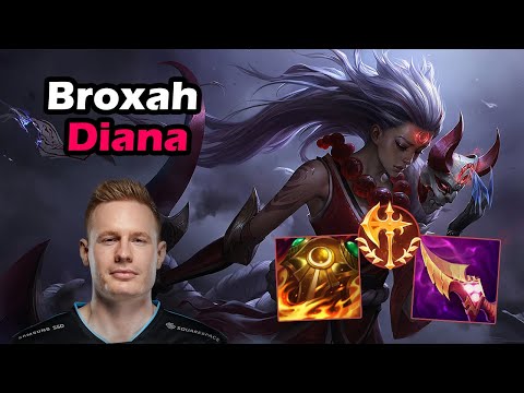 Broxah Diana jungle Full game - League of legends Patch 12.12