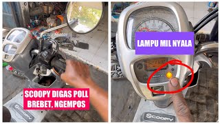 Causes of the Scoopy sputtering when the gas goes flat, the indicator light flashes