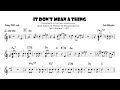 Sonny Stitt - It Don't Mean a Thing (tenor sax transcription)