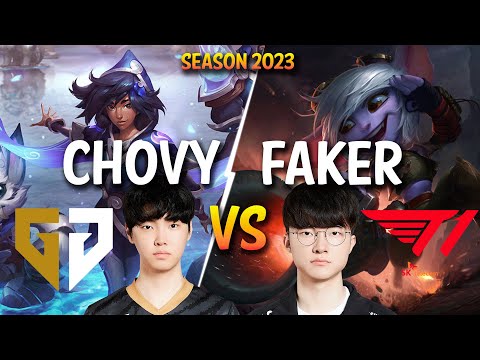 GEN Chovy vs T1 Faker - Chovy TALIYAH vs Faker TRISTANA Mid - Patch 13.18 KR Ranked