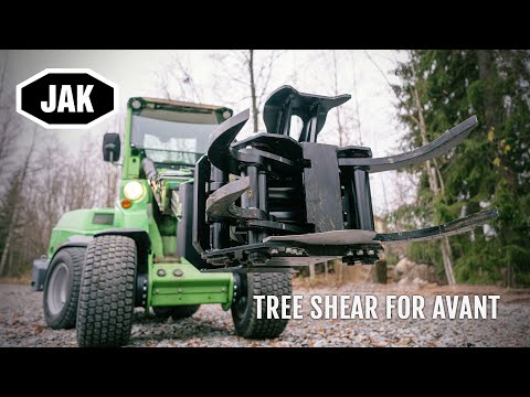 JAK R-Series Tree Shears for Avant loaders | Avant attachments | Jak.fi