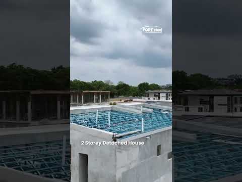 Project Highlight | Taman Gaya, Johor Bahru. Light-Weight Steel Roof Truss installation for a proposed 2-storey detached residential project.