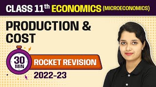 Production and Cost 30 Minutes Revision | Class 11 Economics (Microeconomics) Chapter 3
