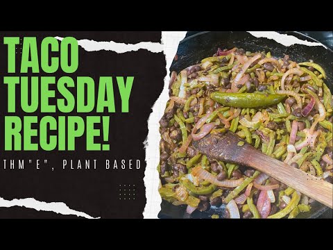 Cactus & Black Bean Tacos, Low Fat,  THM "E", Vegan