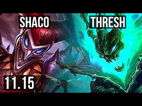 SHACO & Aphelios vs THRESH & Tristana (SUPPORT) | 1500+ games, 7/3/22 | NA Master | v11.15