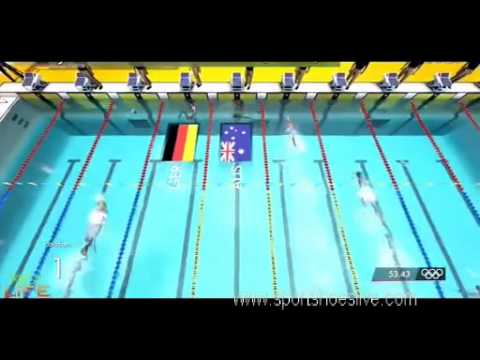 Women's 100m Freestyle qualifying,2012 London Olympic, simulation,Free shipping