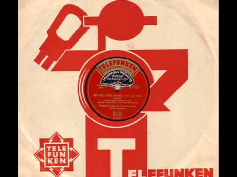 Adalbert Lutter's Orchestra, Voc. Eric Helgar - Ich will nicht wissen, wer du bist (Foxtrot)