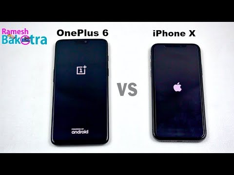 OnePlus 6 vs Apple iPhone X SpeedTest and Camera Comparison