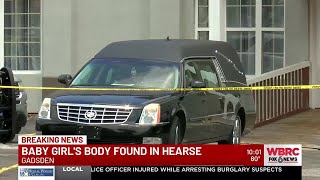 Baby girl's body found in hearse in Gadsden