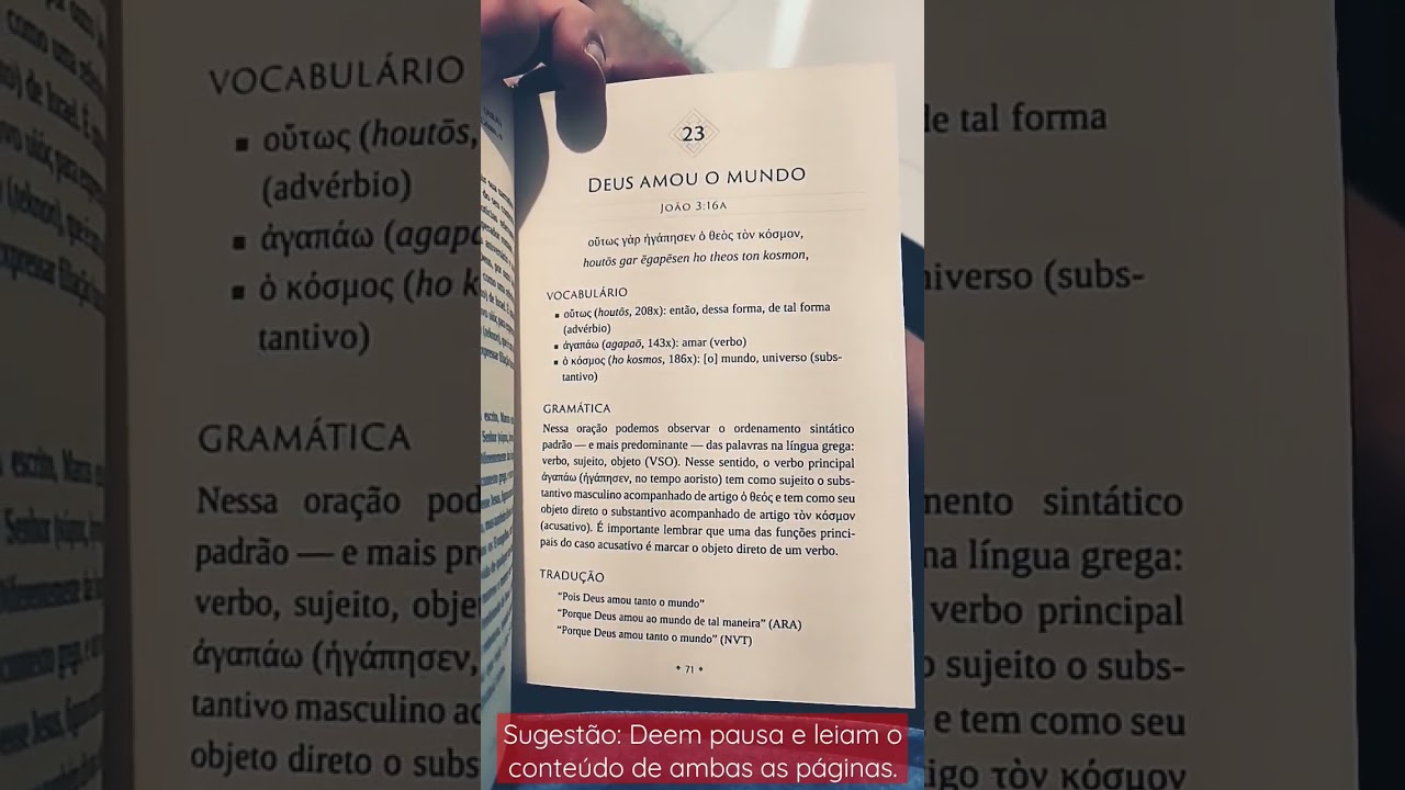 || GREGO DIÁRIO || João 3.16a – Apenas leitura.