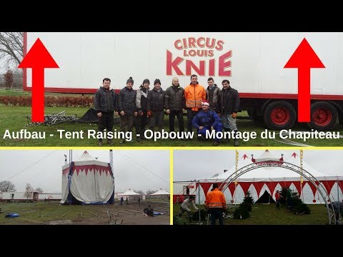 Build up Winter Circus Louis Knie  - Aufbau - Montage - Montaggio