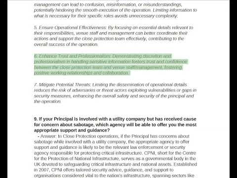 [2024] Principles of Working as a Close Protection Operative in the Private Security Industry