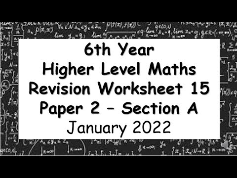 LCHL Revision Worksheet 15   Paper 2   Section A