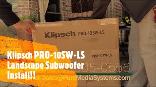 Klipsch PRO-10SW-LS Landscape Subwoofer & Klipsch DS-180CDT Designer In-Ceiling Speakers Install!!