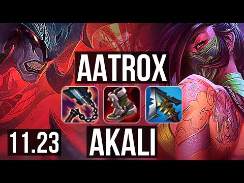 AATROX vs AKALI (TOP) | 6 solo kills, 1.3M mastery, 400+ games | NA Master | 11.23