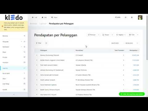 Cara Menampilkan Nomor Telepon di Laporan Pendapatan per Pelanggan