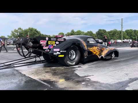 1941 Tim Mcamis Willys ProMod first test session burnout