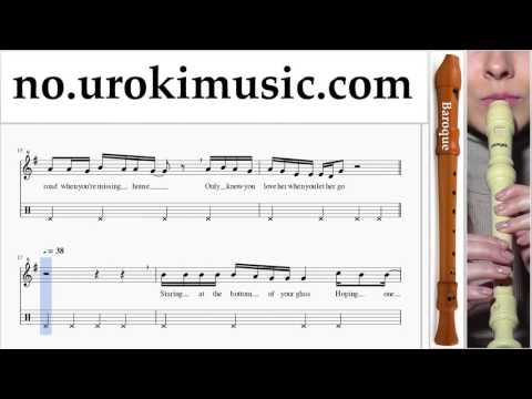 Blokkfløyte Kurs (Barokk) Passenger - Let Her Go Trening Studie Del 2 um-i935