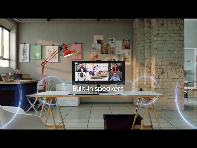 سامسونج شاشة كمبيوتر 27 انش من سلسلة فيو فينيتي S6 (S60UD) عالية الدقة QHD 100Hz، HDR10، USB-C، منفذ LAN مدمج، دعم سلسلة ديزي، سهل الاعداد، حامل قابل لتعديل الارتفاع