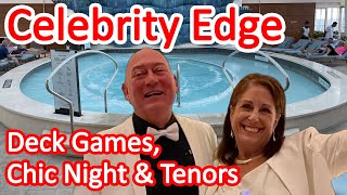 Celebrity Edge New Zealand Cruise - Sea Day, Deck Games, Chic Night and Tenors in the Grand Plaza
